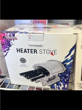 Ceramic Heater Stove - Silver/Black